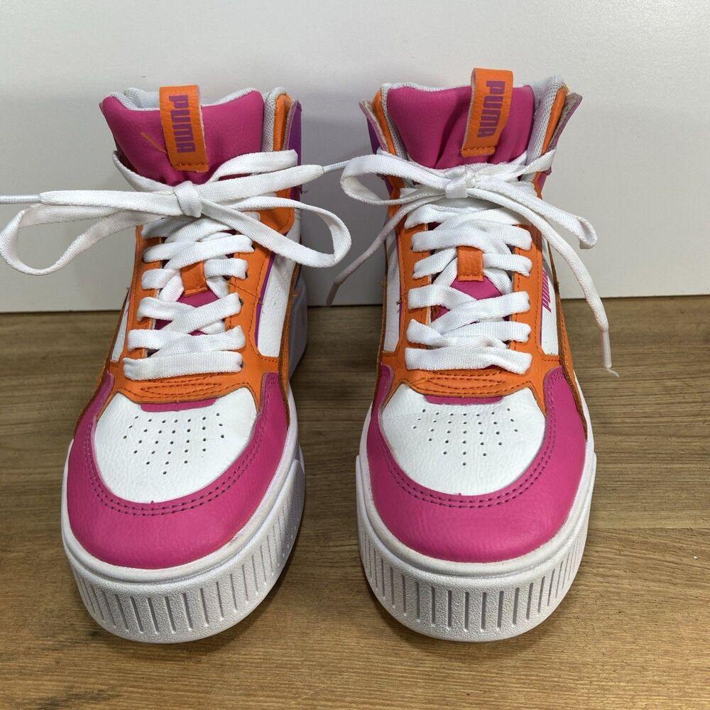 Puma Karmen Rebelle Mid Sneaker Platform Trendy Indie Hipster Girl Big Kid 4.5 - Picture 5 of 8